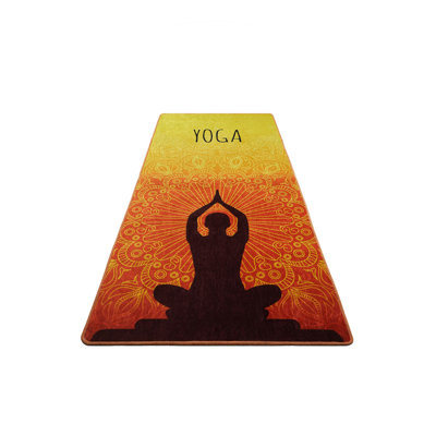 Premium Yoga Carpet, 100% Polyester, 23.6 x 78.7 inches | 700 GSM for Extra Durability | Machine Washable, Iron Safe, Vacuum Friendly | Vibrant Orange, Ideal for Home & Studio Workouts, Non-Slip Design