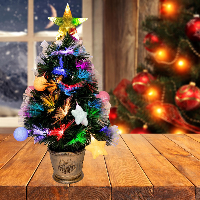 Lighted Artificial Christmas Tree, 2 ft.