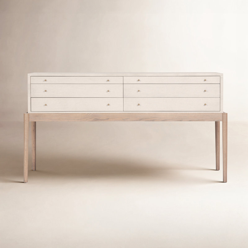 Tarres Console Table-Beige Painted Linen