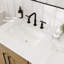 Meuble-lavabo en chêne Burtch l 36 po x P 22 po avec comptoir en pierre d'ingénierie Arabescato blanc et lavabo encastré en céramique