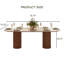Ensemble de table de salle à manger moderne 78,7 po, table de salle à manger en pierre frittée avec 8 chaises non assemblées