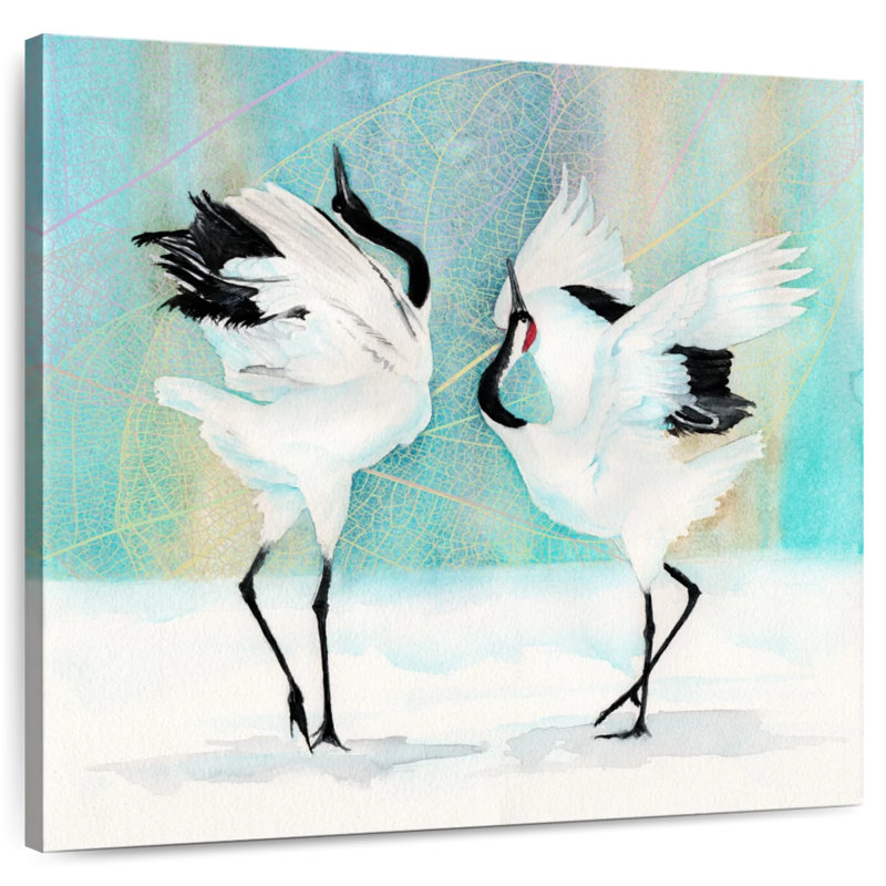 Brampt Dancing Japanese Cranes, 10" H x 10" W