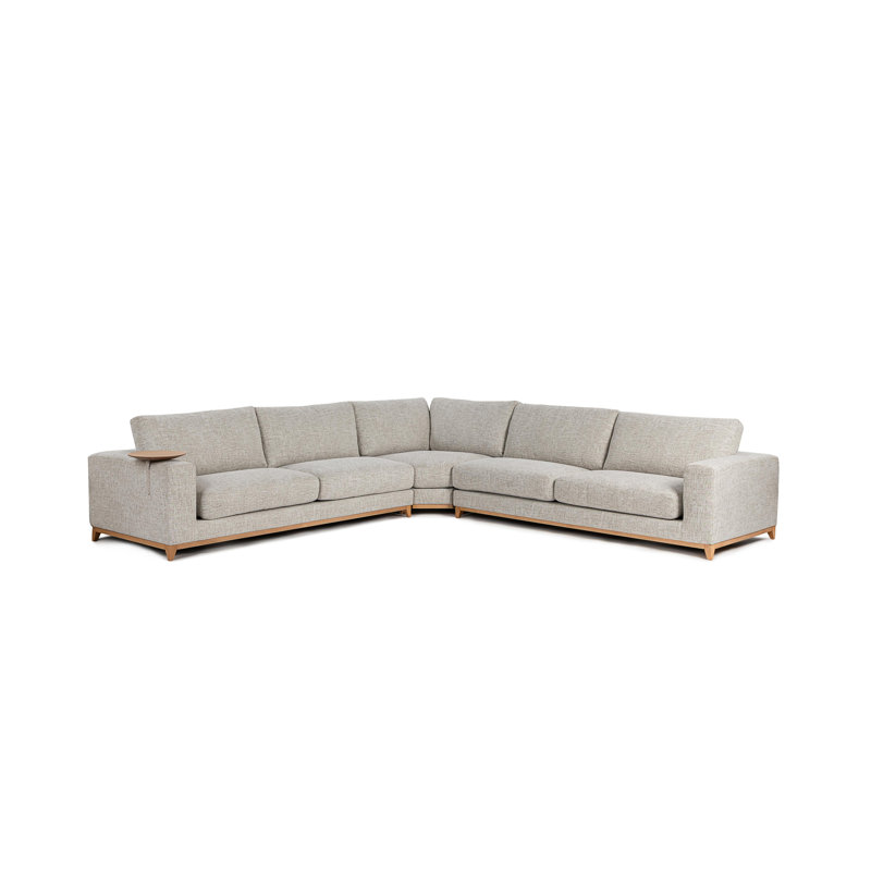 Donovan 3 - Piece Sectional, Beige Polyster Blend