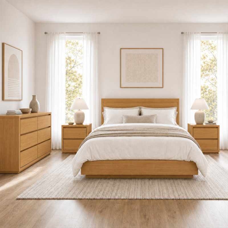 Dresser & Nightstand Set, Cherry