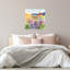 Petite montagne, église, paysage contemporain abstrait, impression d'art mural-790539018
