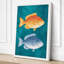 Fish in Symmetry Modern - Wrapped Canvas-779409703-779409705