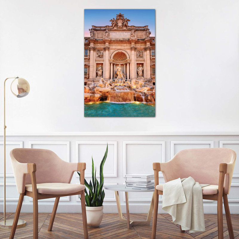 Fontani Die Trevi, Trevi Fountain by Susanne Kremer - Wrapped Canvas Print, 101.6 cm H x 66.04 cm W x 1.91 cm D