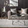 Glass Top Living Room Table Set