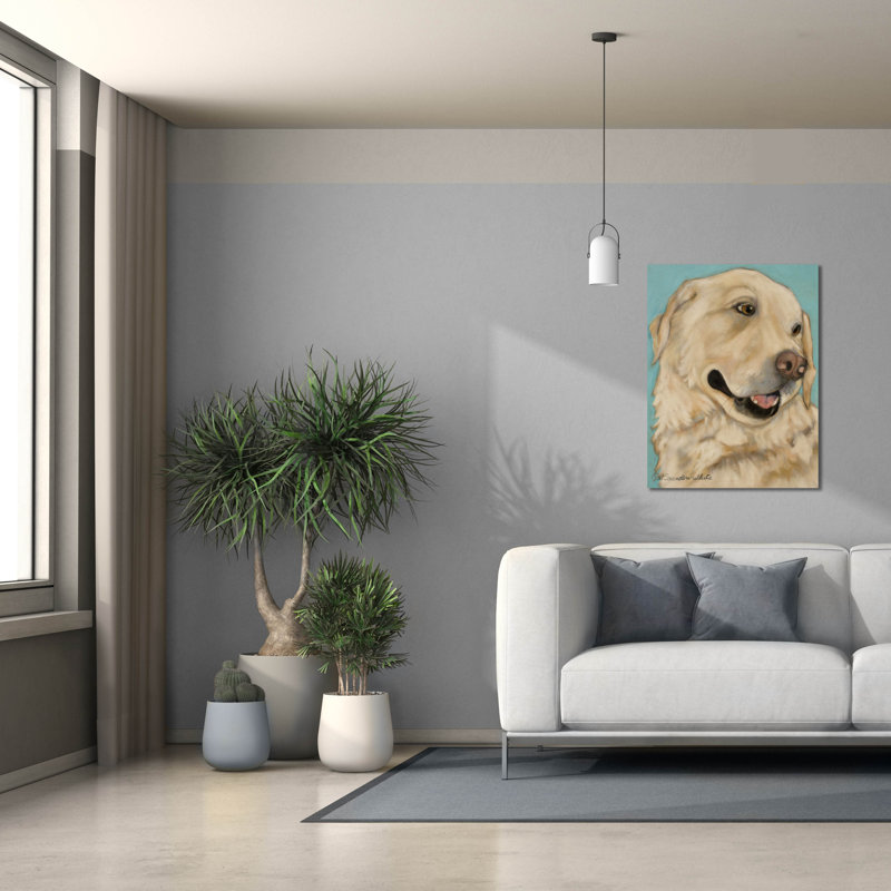  «Jasper» par Pat Saunders, art mural sur toile blanche, 26 po x 34 po, H 34 po x l 26 po