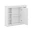 Armoire de rangement murale pour salle de bain, armoire à pharmacie, armoire à miroir avec 6 tablettes ouvertes
