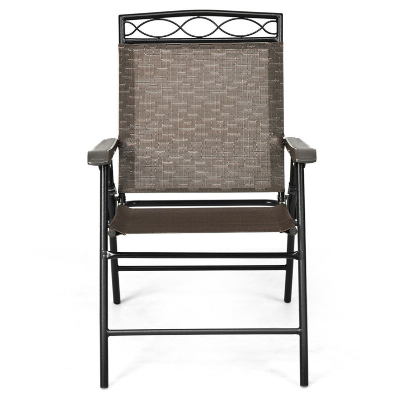 Ensemble de 2 chaises de patio pliables en tissu Ameah Phenomenon
