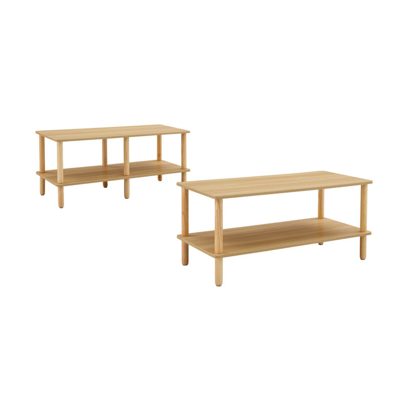 Coffee Table&TV Table Sets, Burly Wood
