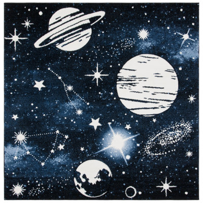 Highfill Dark Blue/Light Blue Area Rug