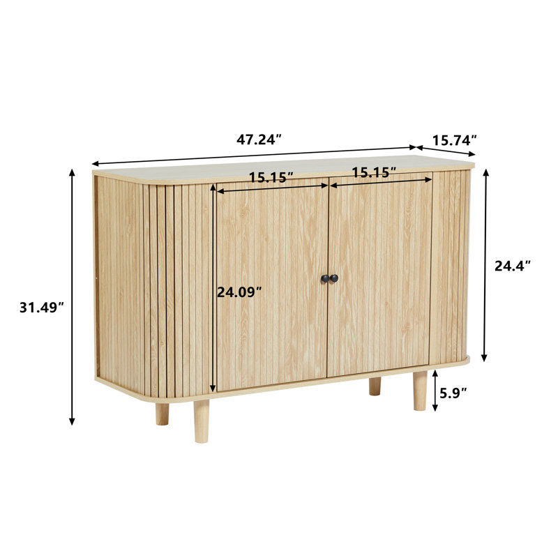 Rickiah 31.49" Tall 2-Door Accent Cabinet | Wayfair