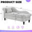 Chaise longue en velours avec rangement UNABO, chaise longue ergonomique avec accoudoir gauche et coussin lombaire-129022221