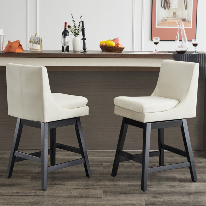 Tabouret très grand Karidee, Blanc crème