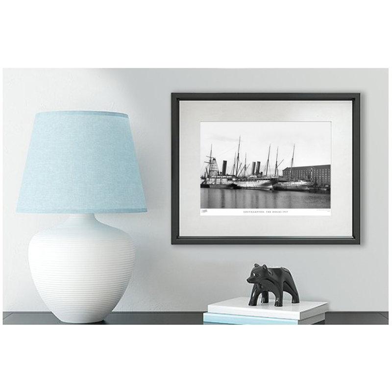 Southampton, The Docks 1917 by Francis Frith - Single Picture Frame Print, 45cm H x 60cm W x 2.3cm D