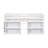 Twin Size Kid Low Loft Bed With Two-Tier Shelves And LED Light For White Color