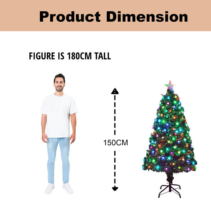 Lighted Artificial Christmas Tree, 5 ft.