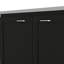 Armoire, deux tablettes noires