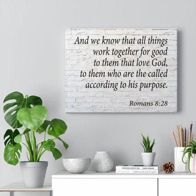 Called To Purpose Romans 8:28 Wall Art Christian Home Décor