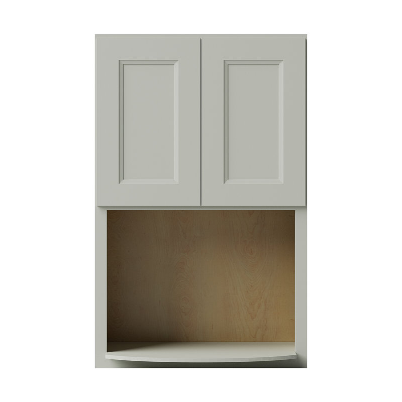 Armoire murale à micro-ondes, 27" W x 30" H x 17" D, Double shaker Laguna Grey