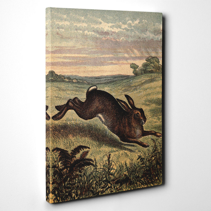 Hare Wrapped Canvas Painting, 60cm H x 40cm W