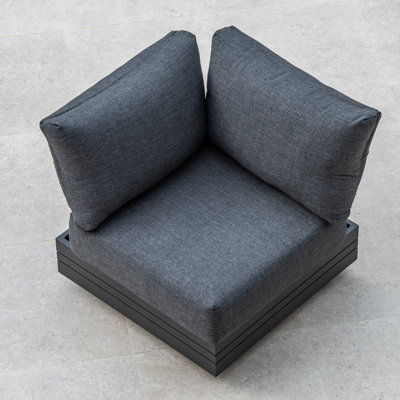 Parker Corner Unit & Footstool in Graphite