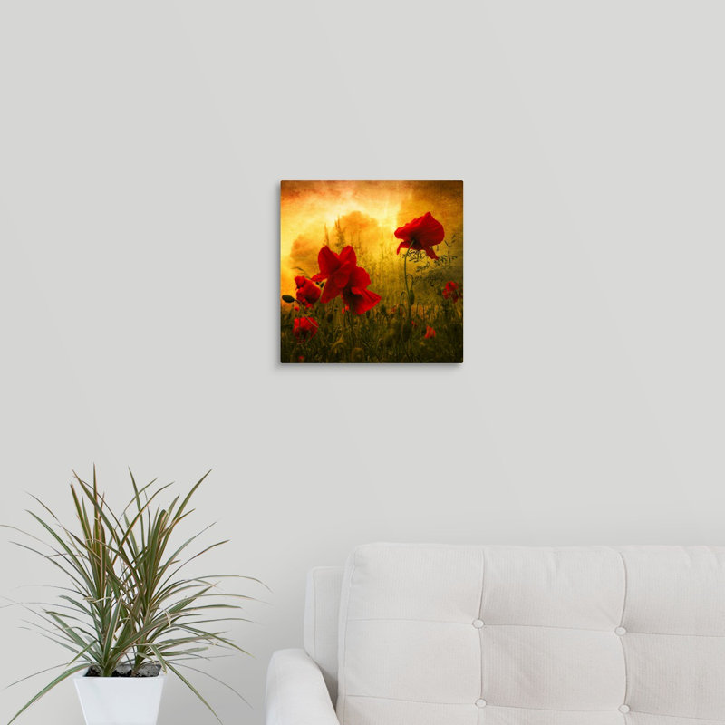 «Red for Love», impression sur toile, H 12 po x l 12 po x P 1,5 po