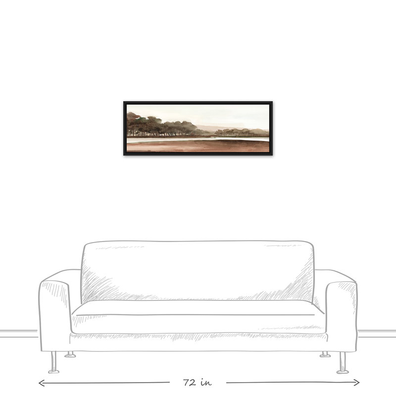 Campagne chaleureuse sur toile, H 13,75 po x l 37,75 po x P 1,75 po, Cadre flottant
