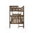 Delbreco Kids Twin Over Twin Bunk Bed with Ladder on End-802431023