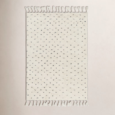 Kyra Handmade Wool White Rug