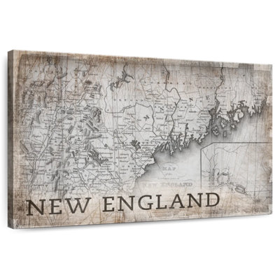 Carte de la Nouvelle-Angleterre, Aliaz, rétro