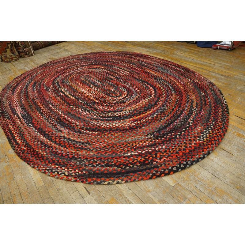 Antique Braided American Allover Multi 1935 Rug