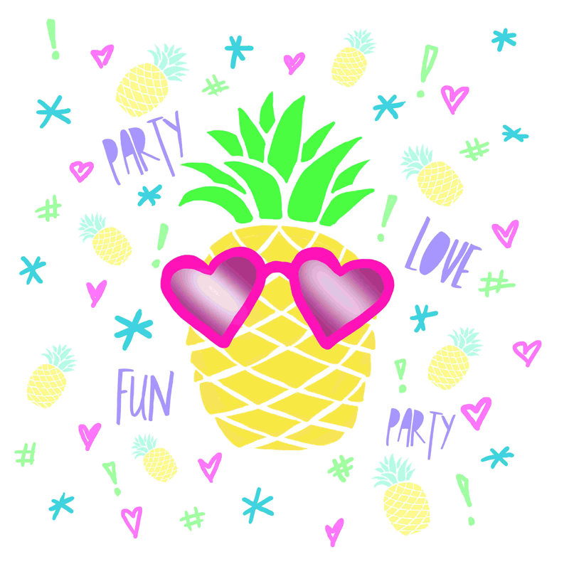 «Cool Pineapple», impression sur toile tendue, H 12 po x l 12 po