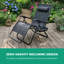 ROYALFORD Zero Gravity Chair | Folding Reclining Garden Chair with Cup Holder, Phone Tray & Adjustable Headrest | Breathable Textilene Fabric Steel Frame Outdoor Patio Sun Lounger Support 120kg-126691404-126691405