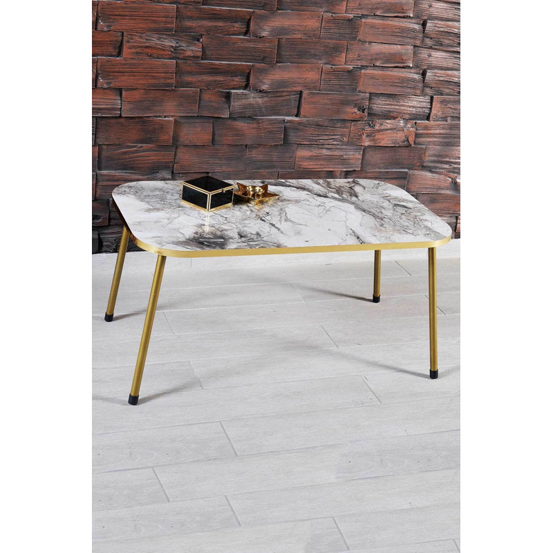 Paulding 35cm Console Table, White Marble