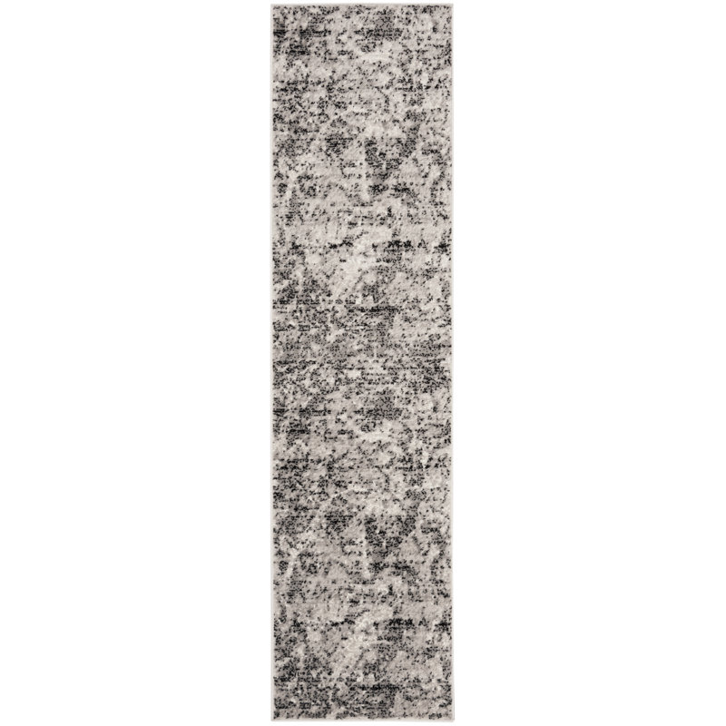 Tapis gris anthracite / ivoire Skyler, Tapis de couloir 2 pi x 6 pi