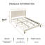 Structure de lit très grand avec tête de lit tapissier à dossier haut de 55,5 po, support à lattes Boucle Fabric12, panneaux latéraux épaissis, pieds en bois massif, aucun sommier tapissier requis-745235443-745235438