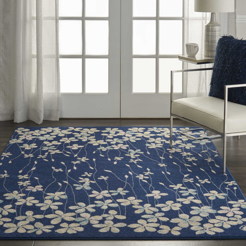 Zaizi Floral Indoor Rug, Rectangle 8' x 10'