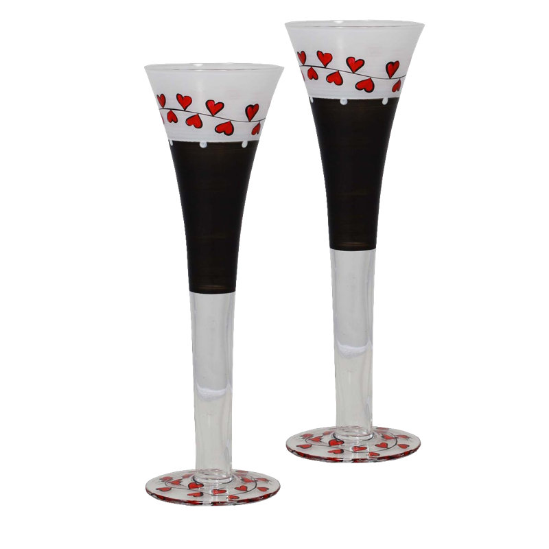 Flûte en verre Hearts & Vines