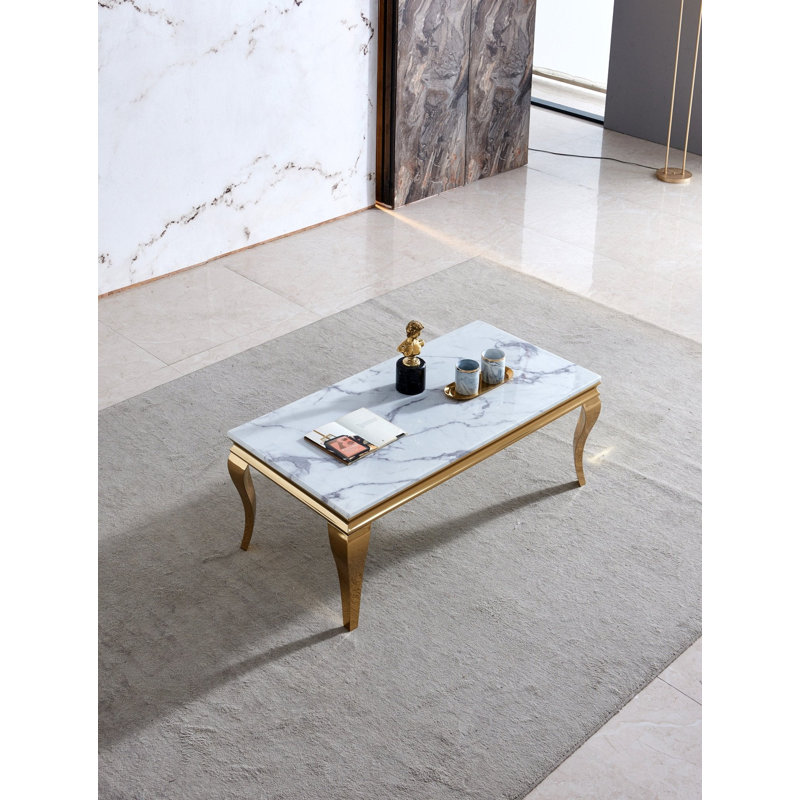 Table basse Burdell Ct323gm, Noir, noir, noir, noir, Doré