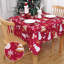 Red Christmas Snowman Tablecloth 180GSM Oxford Polyester | Wipeable Waterproof Festive Cover for Dining Room, Kitchen & Holiday Parties-1071561332