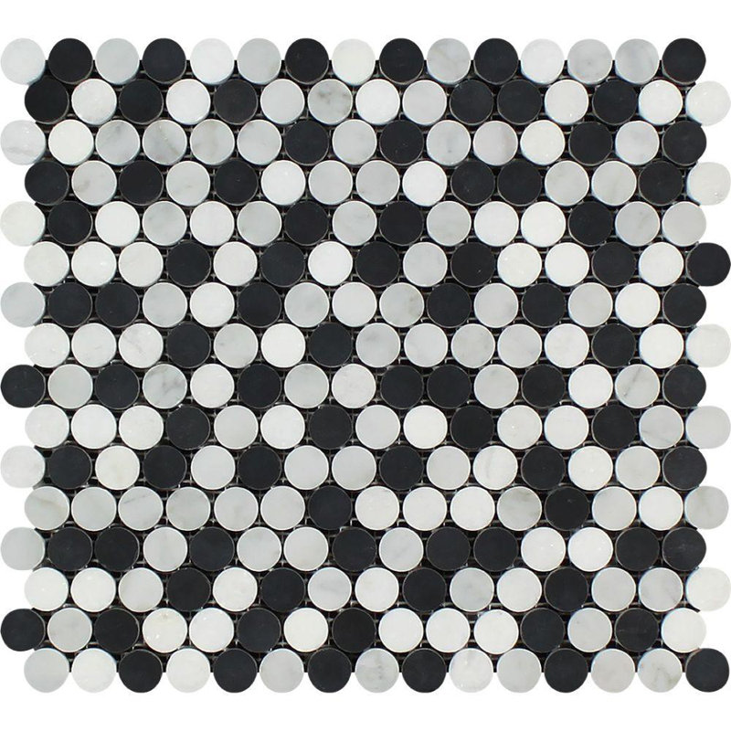 Marble Penny Round Mosaic Wall & Floor Tile