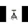 Cassiah Swivel Adjustable Height Counter Stool with Metal Frame
