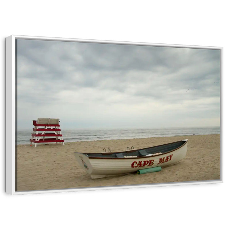 Bateau Cape May, Cadre flottant blanc, 37 po x 25 po
