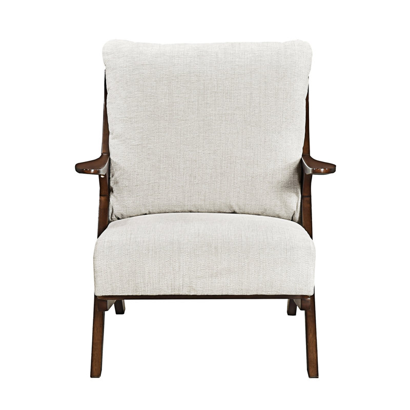 Fauteuil Upholstery, Beige, Bois brun