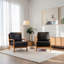 Chaises d'appoint rembourrées, fauteuils en bois métallisé-807146281-807146280