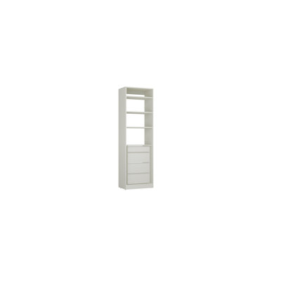 Module pour système de placard avec tiroir et tablette - 84 "24" 16 "- blanc