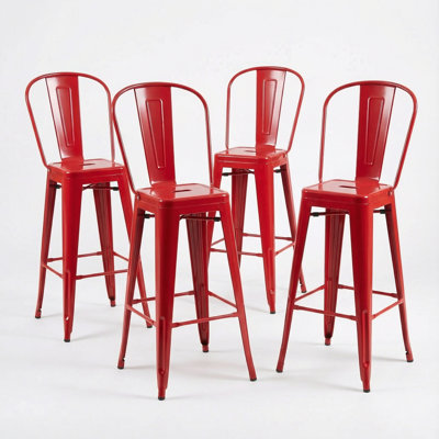 Bar Stool with Steel Frame